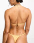 Weekday Jet halter bikini top in yellow M - фото #8