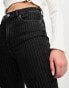 ASOS DESIGN skinny kickflare jean in black pinstripe