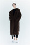 Фото #22 товара Пальто из смесовой шерсти manteco с капюшоном — zw collection ZARA