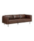 Фото #1 товара White Label Solaris 88" Leather Sofa