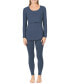 ფოტო #1 პროდუქტის Plus Size Jane Long Sleeve Nursing Pajama Set