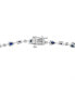 ფოტო #4 პროდუქტის Blue Sapphire (3-3/8 ct. t.w.) & White Sapphire (5/8 ct. t.w.) Mixed Cut Tennis Bracelet in Sterling Silver