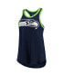 Фото #3 товара Women's College Navy Seattle Seahawks Tater Tank Top