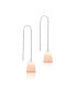 Stylish Sterling Silver with Rose Gold Plated Metals Dangling Earrings