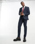 ASOS DESIGN slim mix and match suit trousers in navy and burgundy grid check