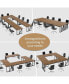 Фото #8 товара 13FT Conference Room Table: Large Rectangular Meeting Seminar Table for 10-14 People, Wood Long Training Table with Heavy-Duty Frame, Business Table for Office, 2PCS