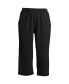 Фото #3 товара Plus Size Sport Knit High Rise Elastic Waist Capri Pants