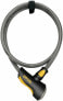 Фото #1 товара OnGuard Akita Non-Coil Cable Lock with Key: 10' x 12mm, Silver/Black/Yellow