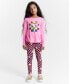 Фото #2 товара Girls Checkerboard-Print Full-Length Leggings, Created for Macy's