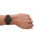 Men's Signatur Three Hand Black Leather Watch 40mm