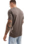 Hollister icon logo t-shirt in brown