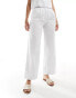 Фото #4 товара Abercrombie & Fitch linen blend Sloane trouser in white mix and match