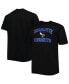 Фото #1 товара Men's Black Charlotte Hornets Big and Tall Heart and Soul T-shirt