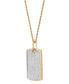 Men's Lab Grown Diamond Pavé Dog Tag 22" Pendant Necklace (1 ct. t.w.) in 10k Gold