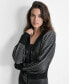 ფოტო #4 პროდუქტის Women's Contrast Ribbed Open-Front Cardigan