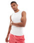 Фото #1 товара ASOS 4505 slim fit seamless ribbed 90s training tank in white