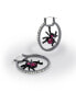 ფოტო #2 პროდუქტის Faux Stone Spider Hoop Earrings