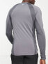 HIIT long sleeve top with mesh side panels light grey