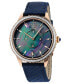 ფოტო #1 პროდუქტის Women's Swiss Quartz Siena Blue Leather Watch 38mm