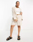 Фото #2 товара Vero Moda Curve linen touch relaxed short co-ord in oatmeal
