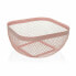 Fruit Bowl Versa Pink Metal Steel (26,5 x 12,5 x 26,5 cm)