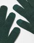 Levi's touch screen knit gloves with tab logo in green