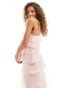 Sister Jane tiered ruffle midaxi dress in pink Розовый, S - EU 36 - фото #2