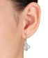 ფოტო #2 პროდუქტის Lab-Created Moissanite Quatrefoil Leverback Drop Earrings (1 ct. t.w.) in Sterling Silver