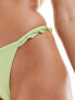 Brave Soul frilled trim low rise bikini bottoms in mint green M - фото #3