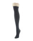 Women's Lace Top Cable Knee High Socks