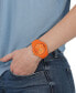 ფოტო #4 პროდუქტის Men's 3 Hand Date Quartz Tokyo Orange Silicone Watch, 43mm