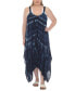 Фото #3 товара Платье-рубашка средней длины Raviya Plus Size Tie-Dyed Handkerchief Cover-Up для пляжа