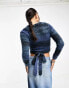 Cotton:On space knit wrap front knit jumper