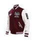 Men's Maroon North Carolina Central Eagles Homecoming Varsity Full-Snap Jacket