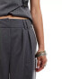 COLLUSION co-ord tailored wide leg trousers with elasticated waistband in charcoal grey