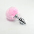 Фото #1 товара Metal Spiral Butt Plug with Pink Pompon