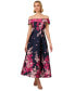 Фото #1 товара Women's Floral-Print Off-The-Shoulder Dress