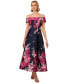 ფოტო #1 პროდუქტის Women's Floral-Print Off-The-Shoulder Dress