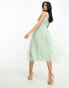 Фото #2 товара Beauut Bridal midi tulle dress in Sage