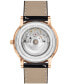 Men's Swiss Automatic Museum Black Calfskin Strap Watch 40mm