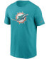 Men's Aqua Miami Dolphins Primary Logo T-shirt