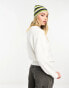 Pimkie wool mix volume sleeve funnel neck jumper in cream