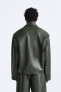 Фото #6 товара Куртка из кожи с карманами ZARA Trendy Brown