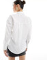 River Island contrast detail shirt in white