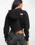 The North Face Trend cropped fleece hoodie in black