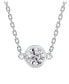 ფოტო #3 პროდუქტის Diamond Bezel Pendant Necklace (1/5 ct. t.w.) in 14k White Gold, 16" + 2" extender