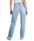 ფოტო #2 პროდუქტის Juniors' Mid-Rise Wide-Leg Pocket Jeans