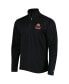 Фото #3 товара Men's Black Ohio State Buckeyes Textured Quarter-Zip Jacket