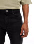 Pull&Bear straight fit jeans in washed black