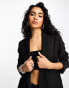 ASOS DESIGN chuck on blazer in black